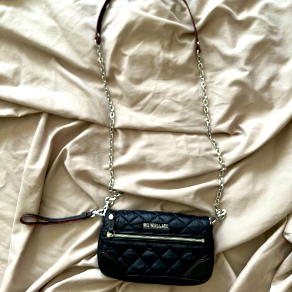 Black MZ Wallace Chain , mini bag/ wallet